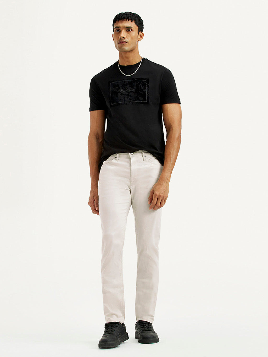 Men's Redloop 511 Off White Slim Fit Mid Rise Jeans