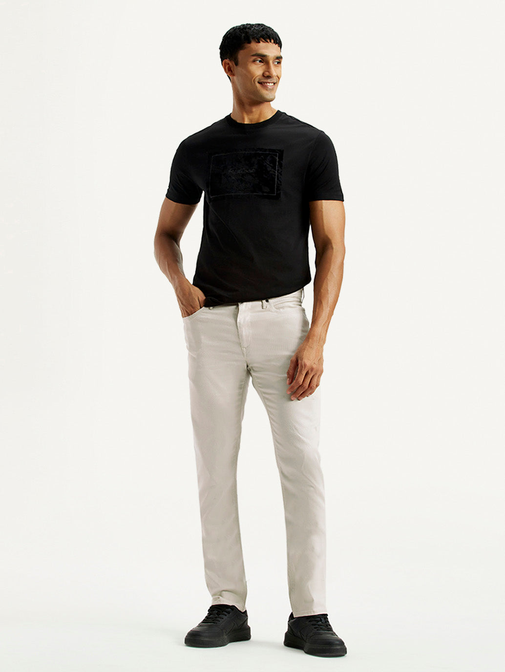 Men's Redloop 511 Off White Slim Fit Mid Rise Jeans