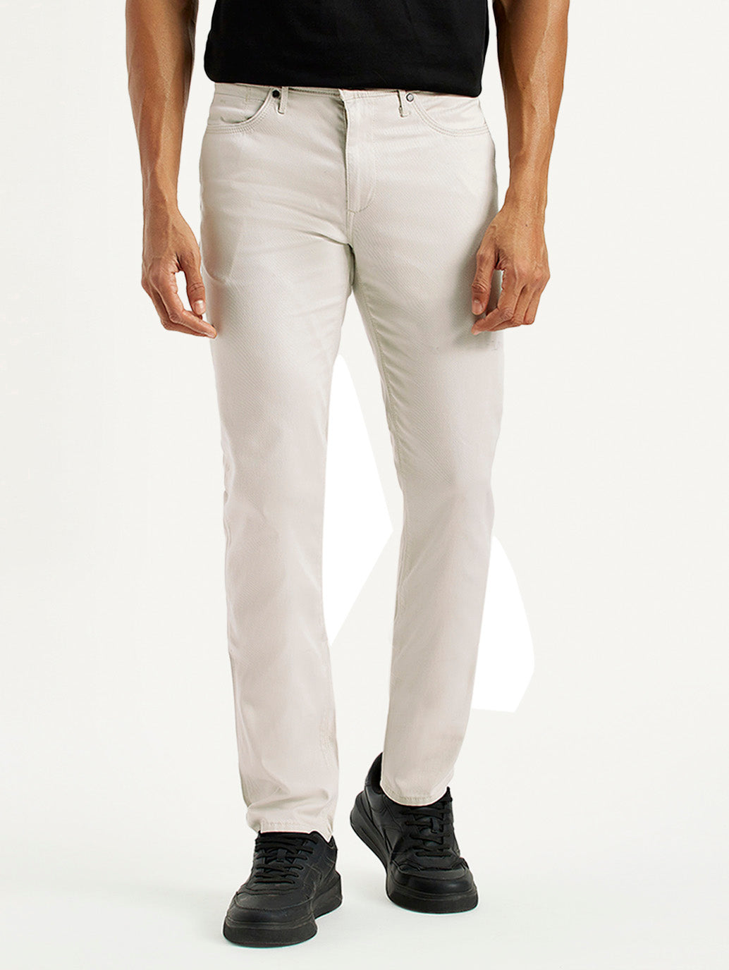 Men's Redloop 511 Off White Slim Fit Mid Rise Jeans