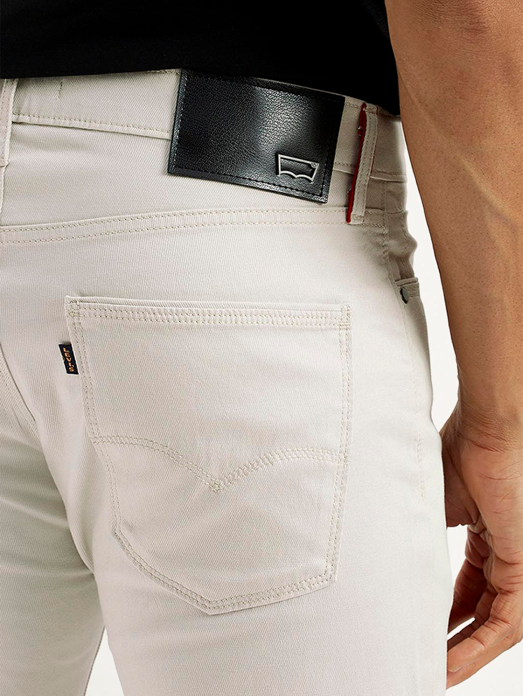 Men's Redloop 511 Off White Slim Fit Mid Rise Jeans