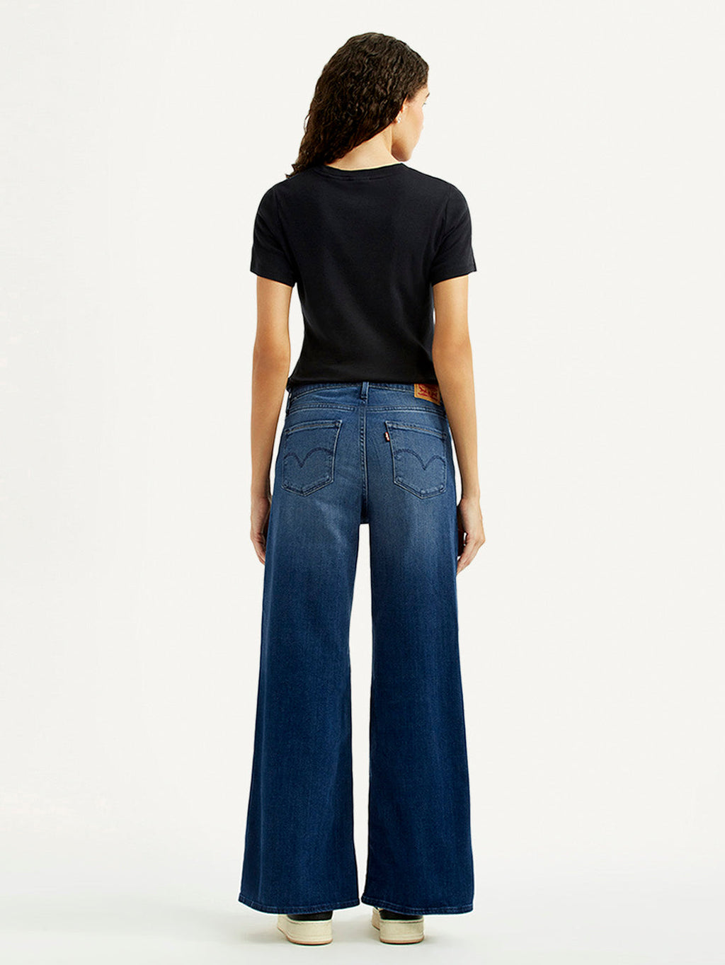 Women's 318 Blue Flared Mid Rise Jeans