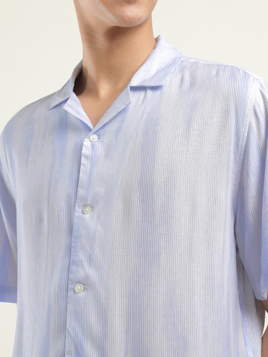 Men's Abstract Print Spread Collar Shirt