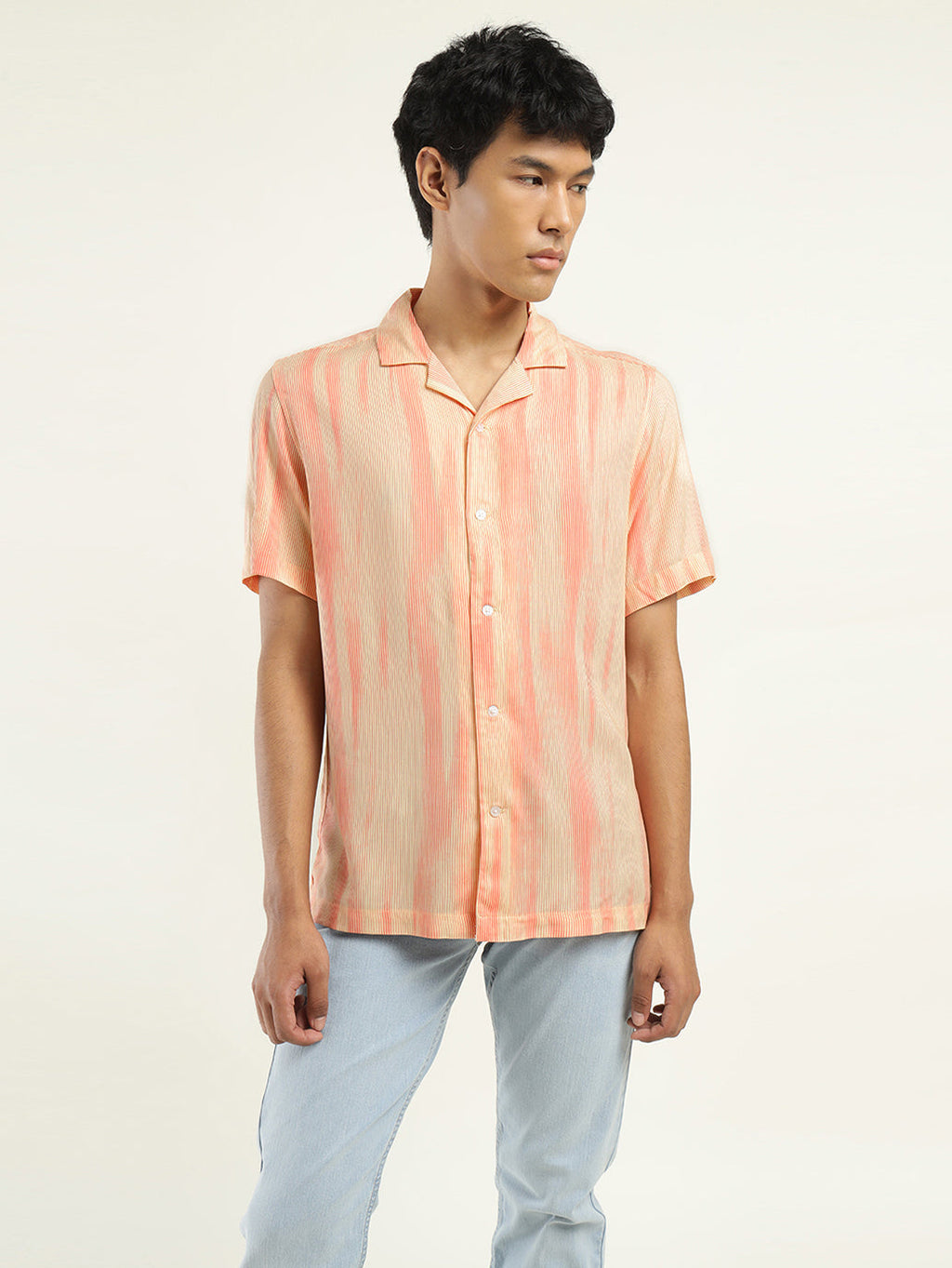 Men's Abstract Print Camp Shirt