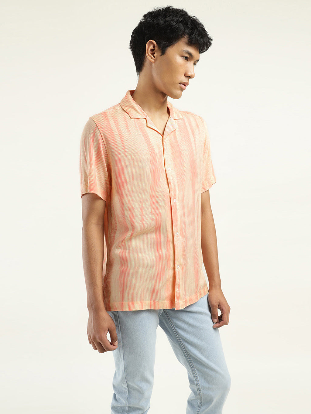 Men's Abstract Print Camp Shirt