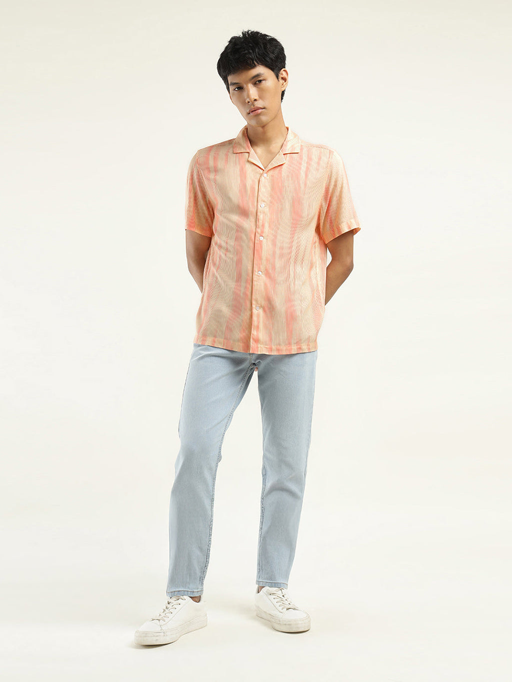 Men's Abstract Print Camp Shirt