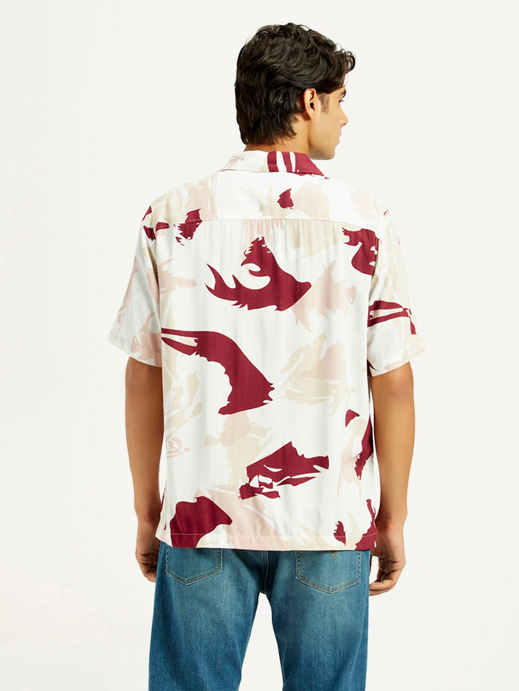 Men's Abstract Multi Color Camp Shirt