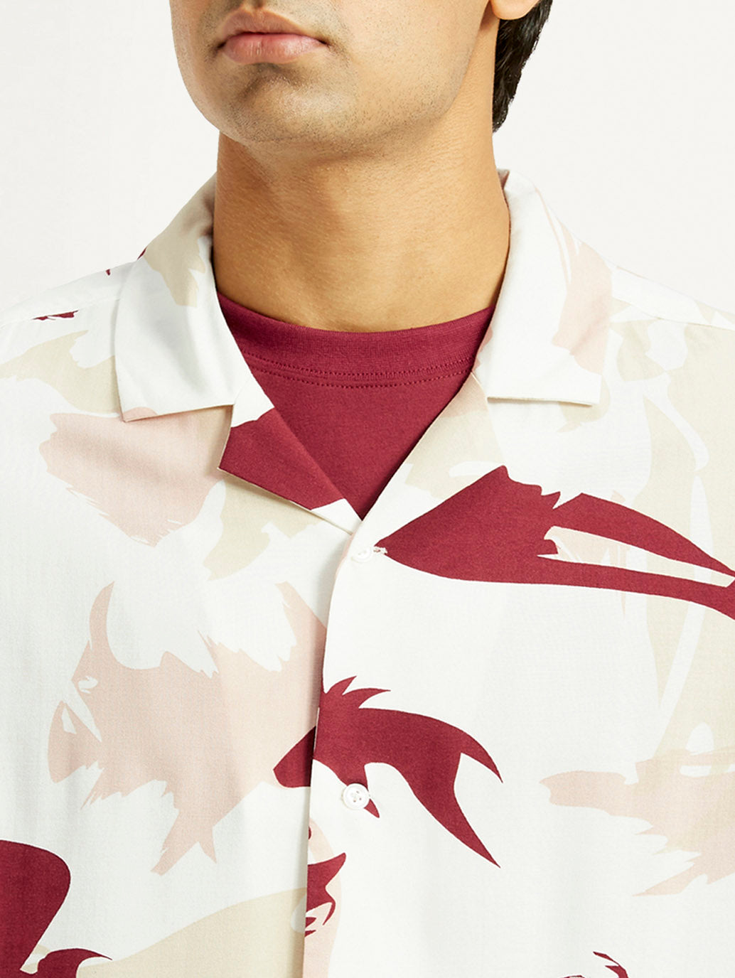 Men's Abstract Multi Color Camp Shirt