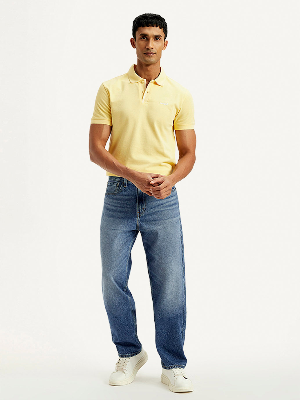 Men's 568 Blue Loose Fit Mid Rise Jeans