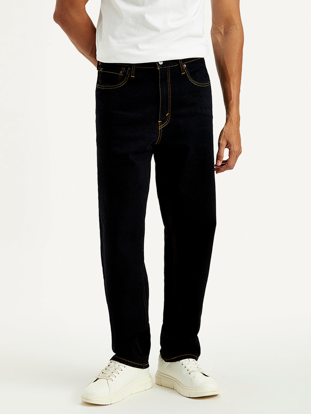 Men's 568 Dark Blue Loose Fit Mid Rise Jeans