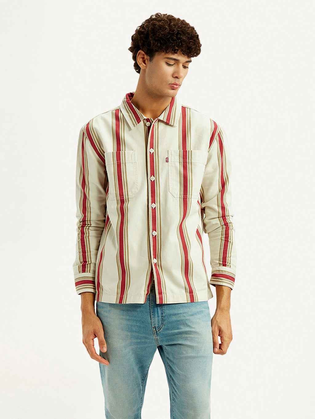 Men's Striped Multi Color Relaxed Fit Shirt