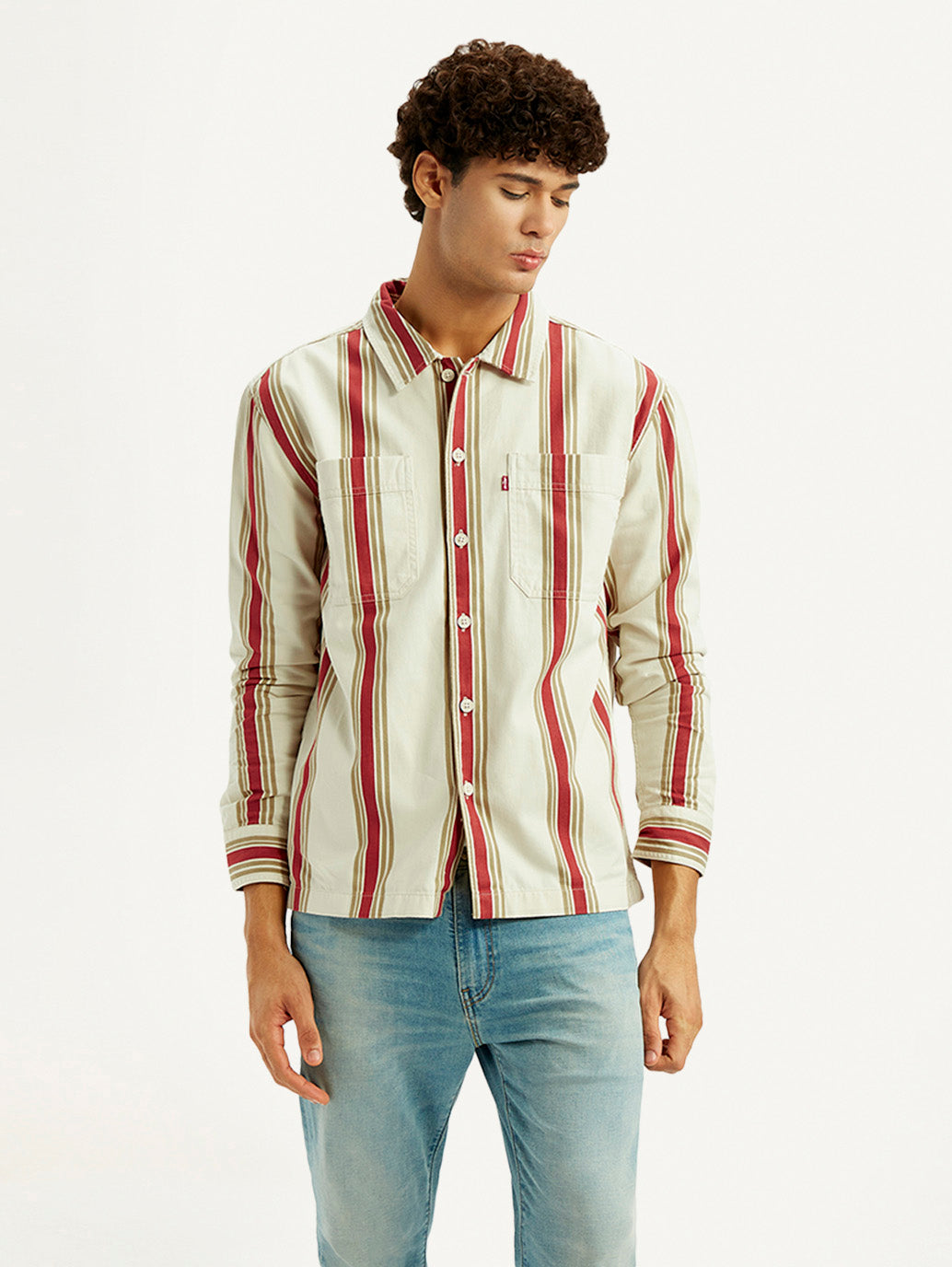 Men's Striped Multi Color Relaxed Fit Shirt