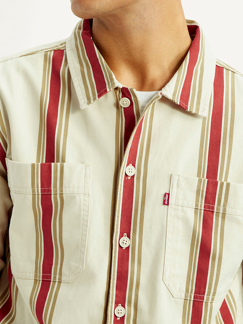 Men's Striped Multi Color Relaxed Fit Shirt