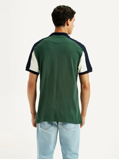 Men's Colorblock Multi Color Slim Fit Polo T-shirt