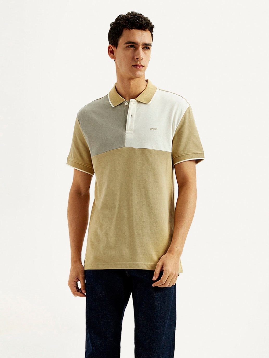 Men's Colorblock Slim Fit Polo T-shirt