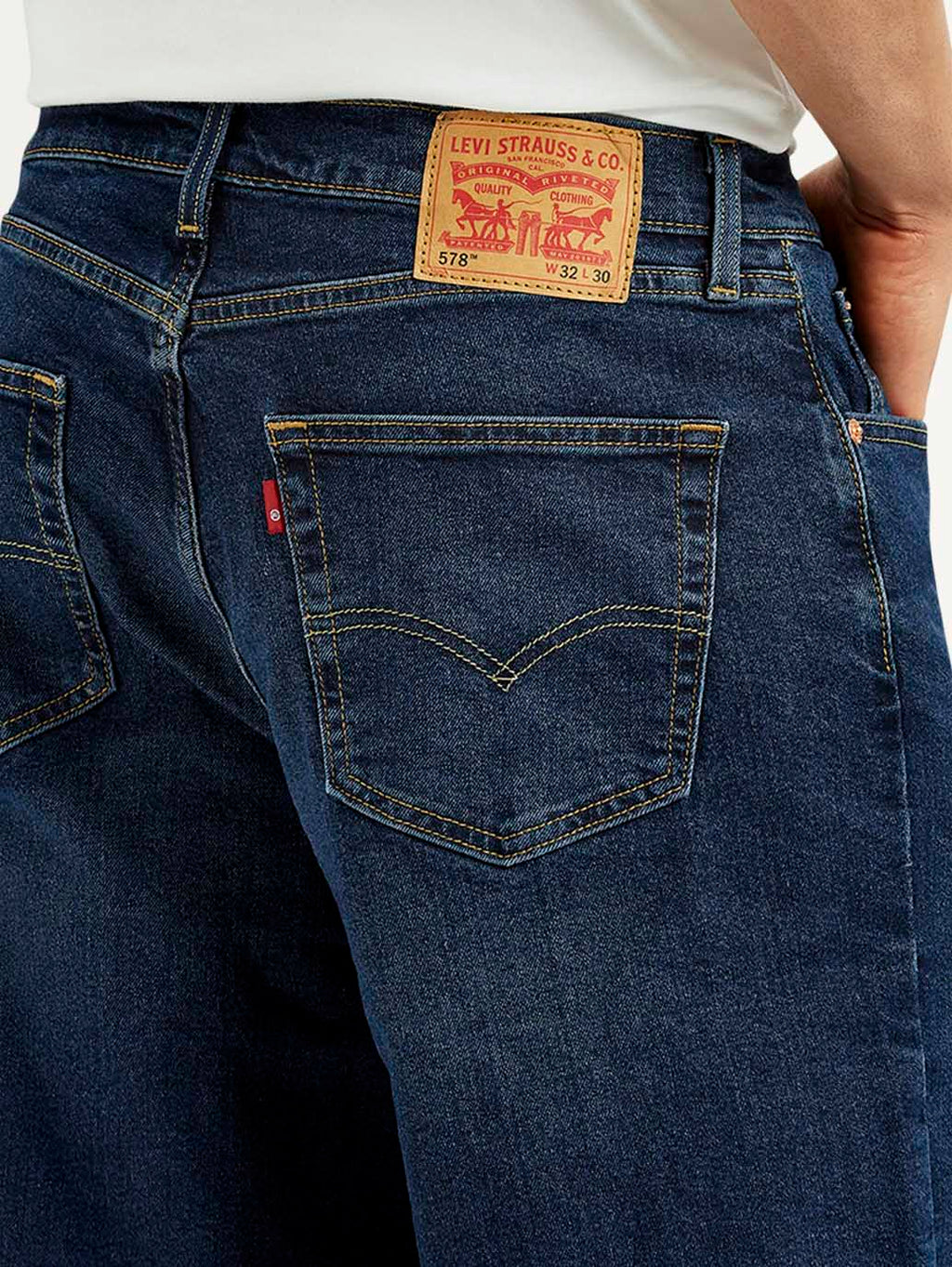 Men's 578 Dark Blue Loose Fit Mid Rise Jeans