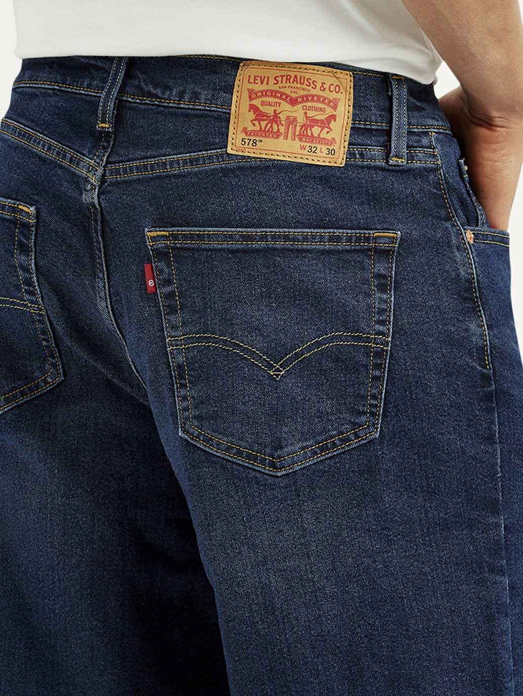 Men's 578 Dark Blue Loose Fit Mid Rise Jeans