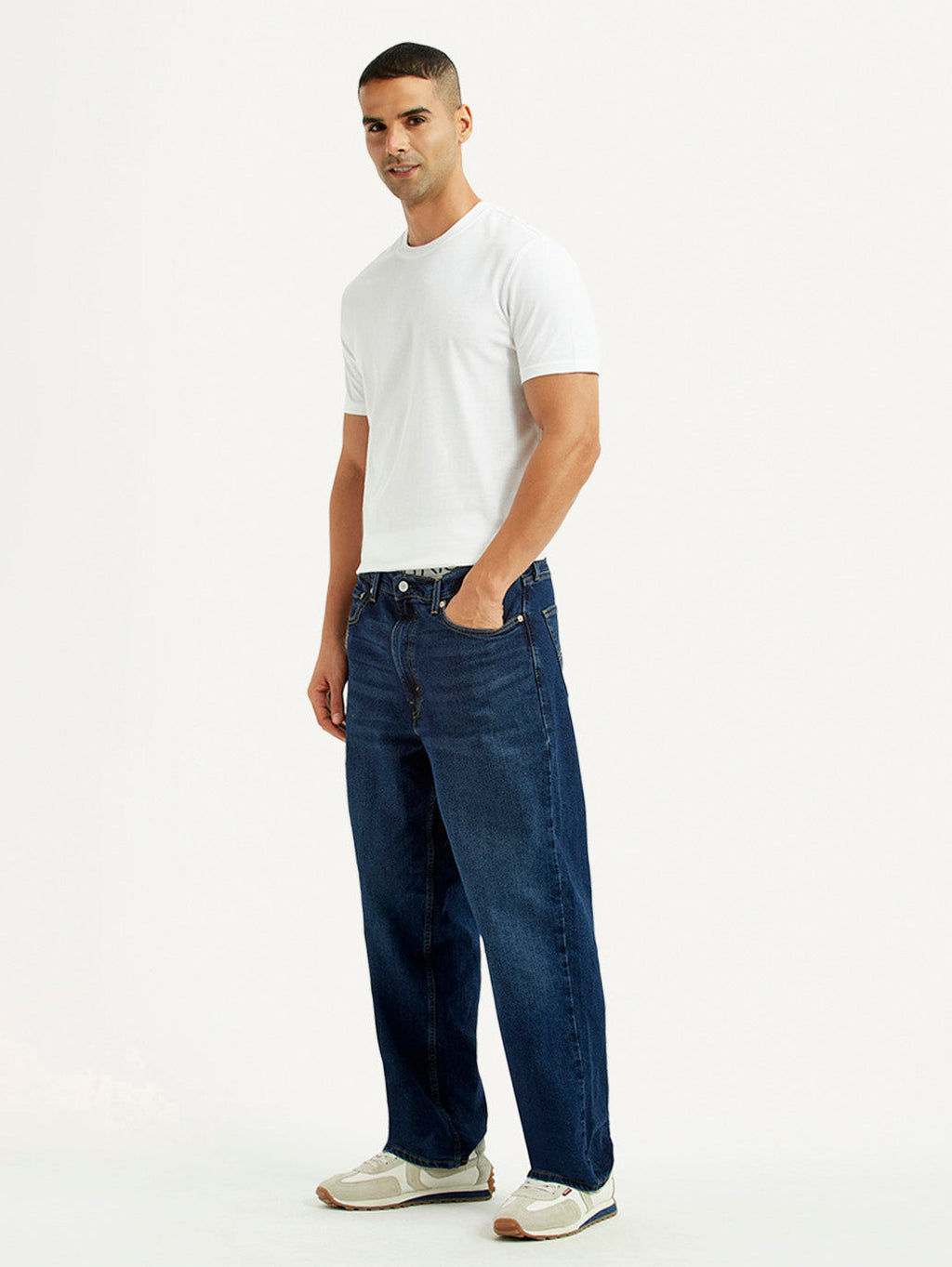 Men's 578 Dark Blue Loose Fit Mid Rise Jeans