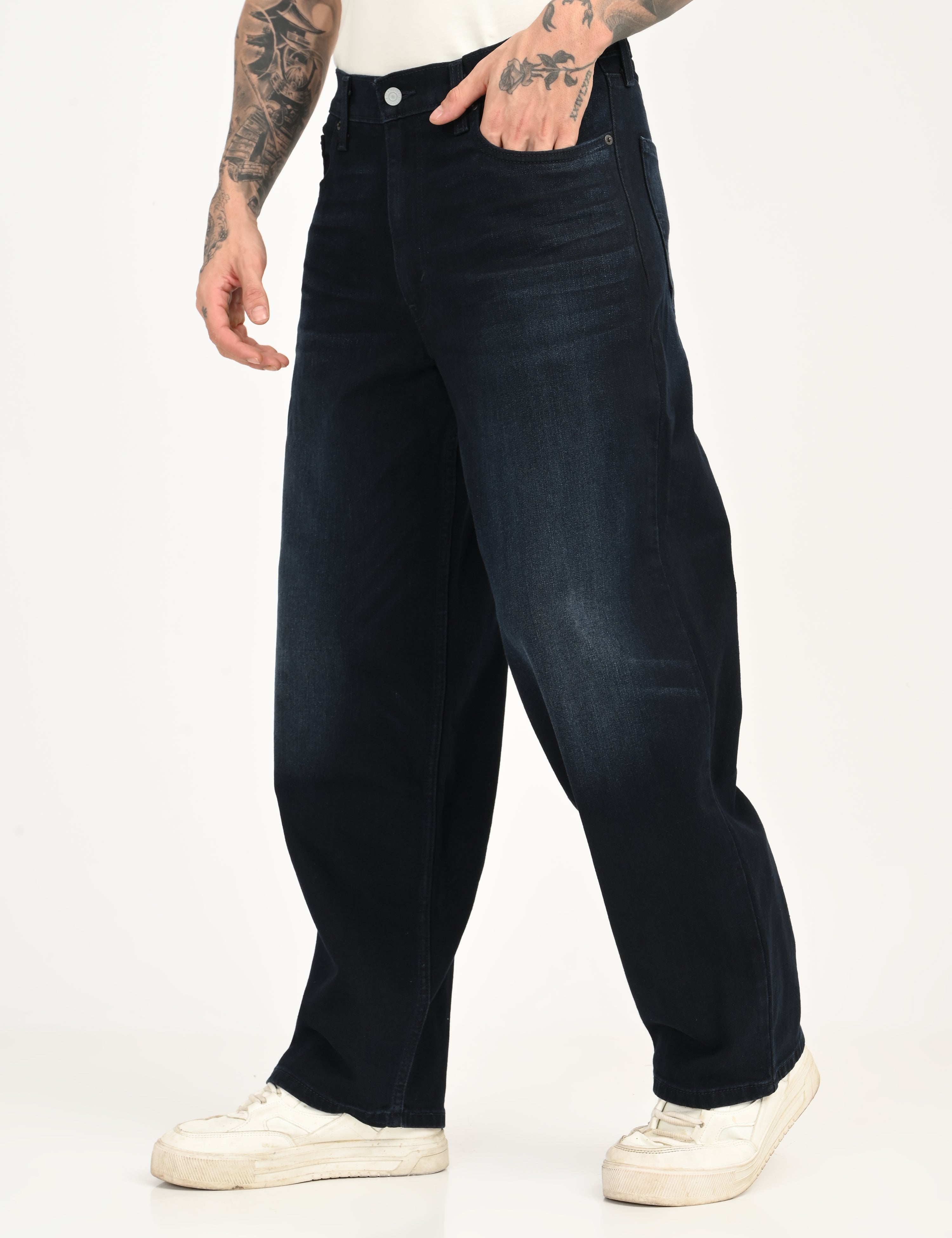 Men's 578 Dark Blue Loose Fit Mid Rise Jeans