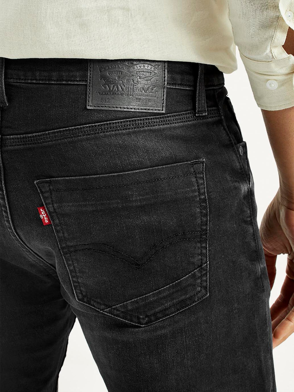 Men's 512 Black Slim Tapered Fit Mid Rise Jeans