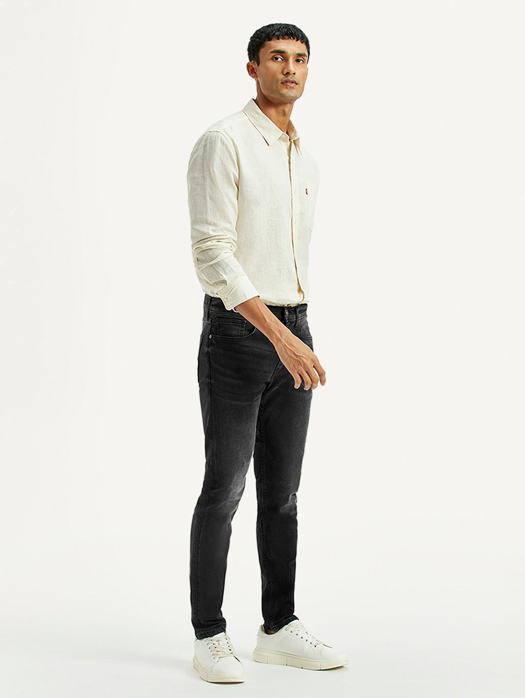 Men's 512 Black Slim Tapered Fit Mid Rise Jeans
