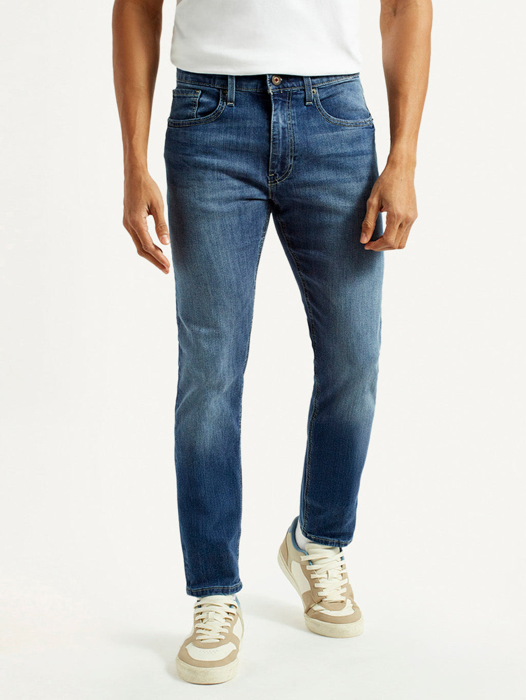 Men's 512 Blue Slim Tapered Fit Mid Rise Jeans