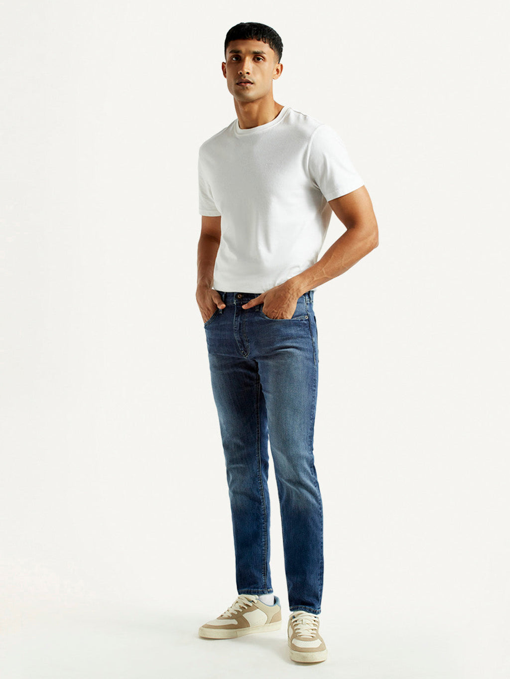 Men's 512 Blue Slim Tapered Fit Mid Rise Jeans