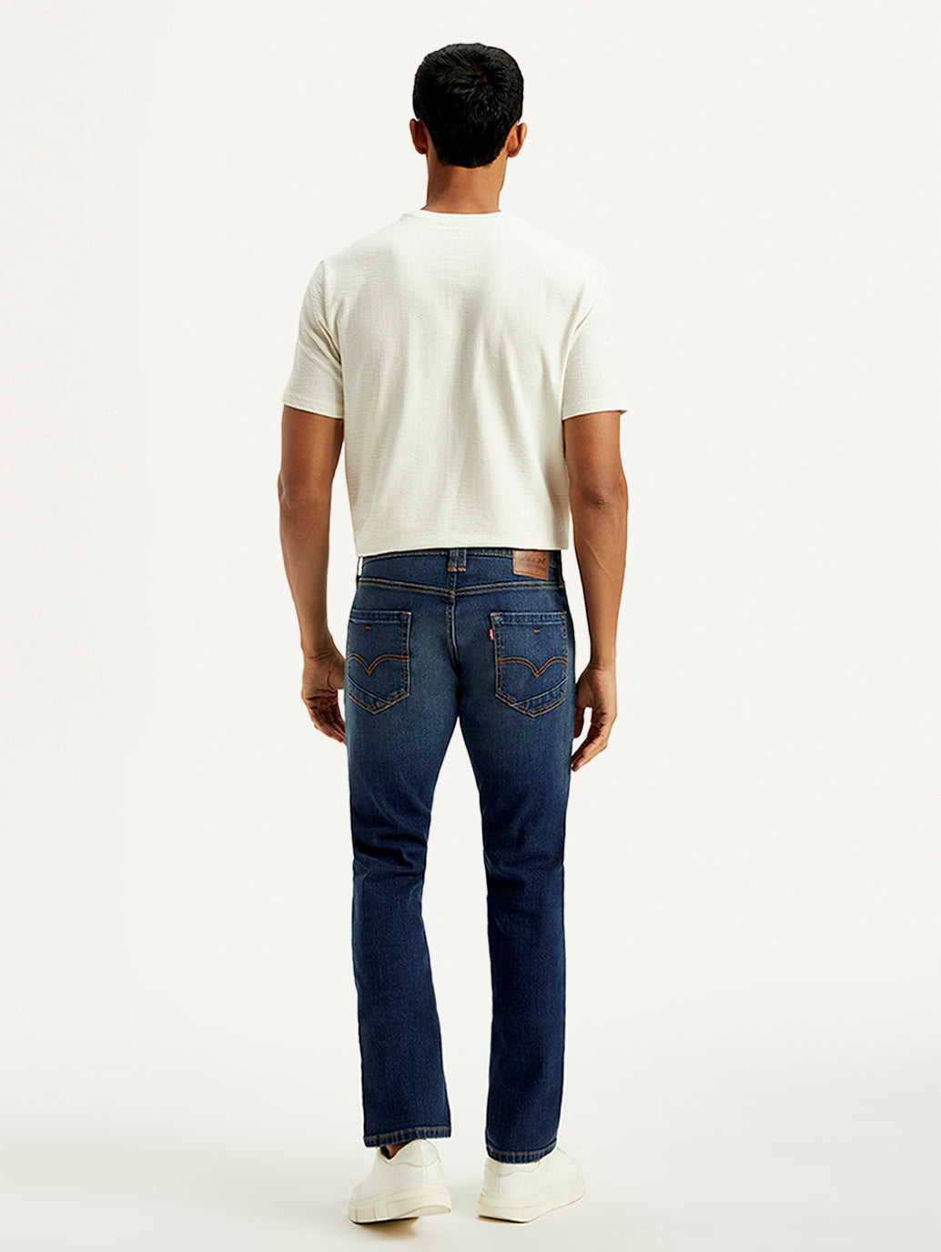 Men's Tinted 513 Blue Slim Straight Fit Mid Rise Jeans