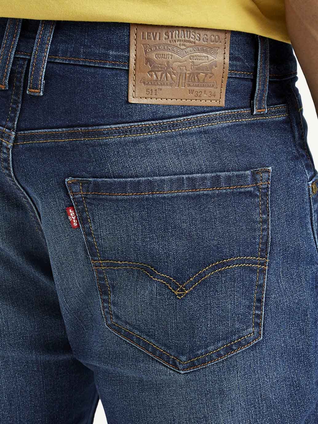 Men's 511 Indigo Slim Fit Mid Rise Jeans