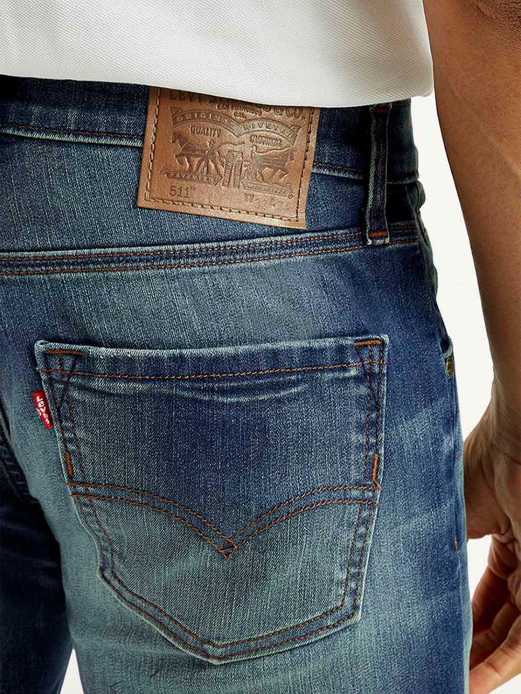 Men's Tinted 511 Med Indigo Slim Fit Mid Rise Jeans