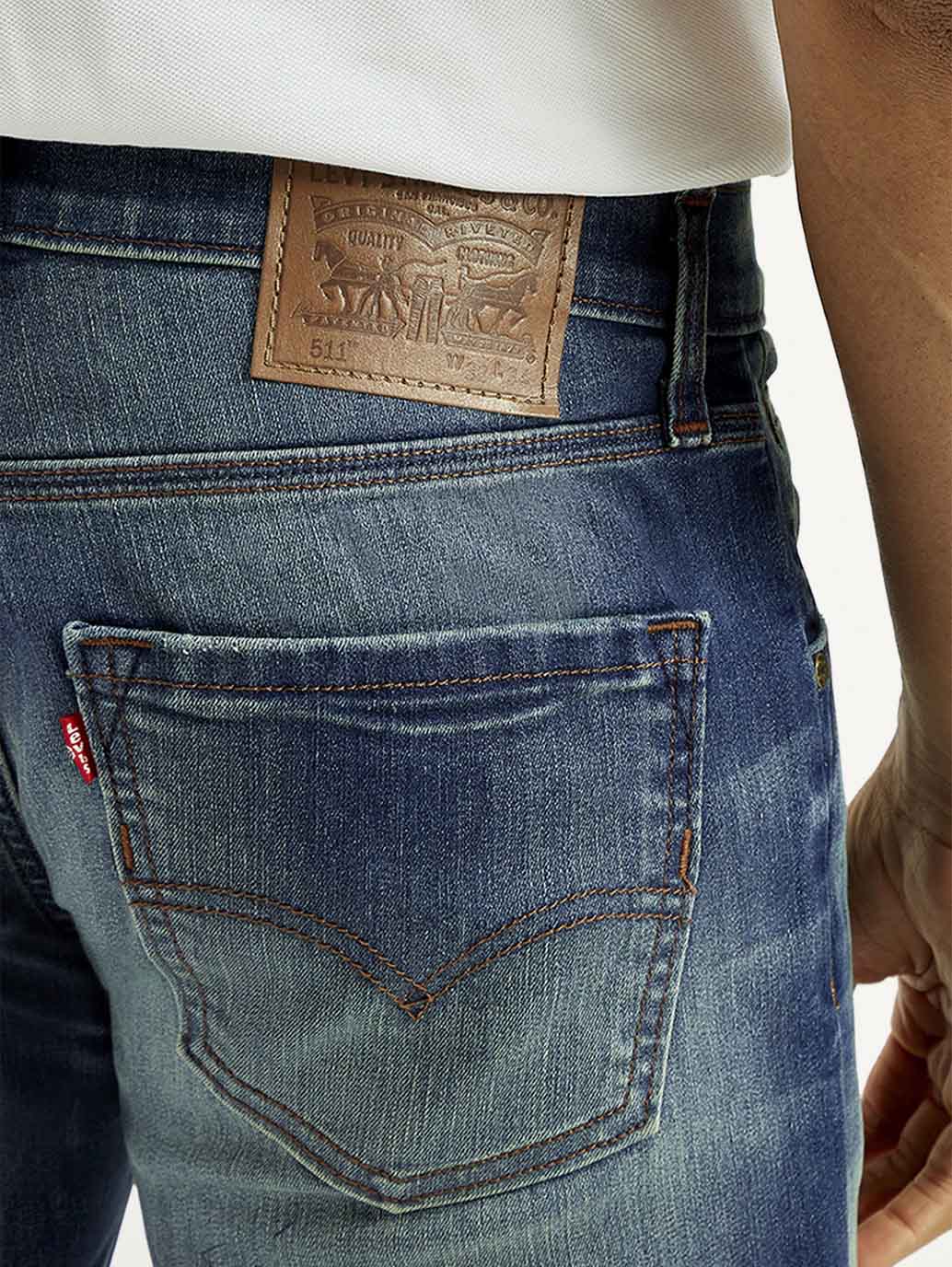 Men's Tinted 511 Med Indigo Slim Fit Mid Rise Jeans