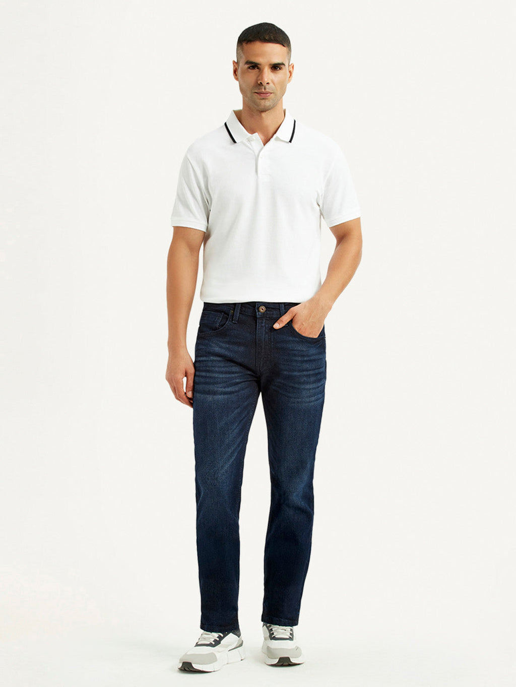 Men's 511 Dark Blue Slim Fit Mid Rise Jeans