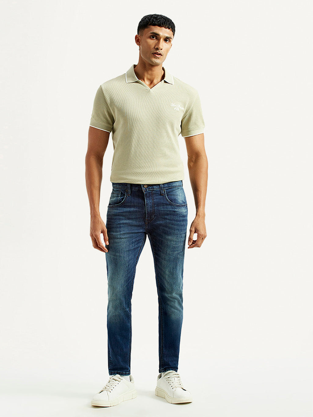 Men's 512 Blue Slim Tapered Fit Mid Rise Jeans