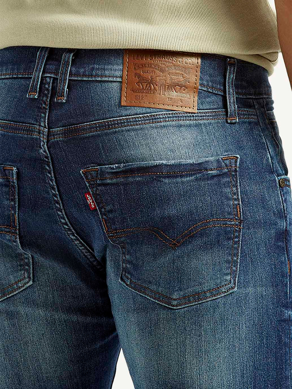 Men's 512 Blue Slim Tapered Fit Mid Rise Jeans