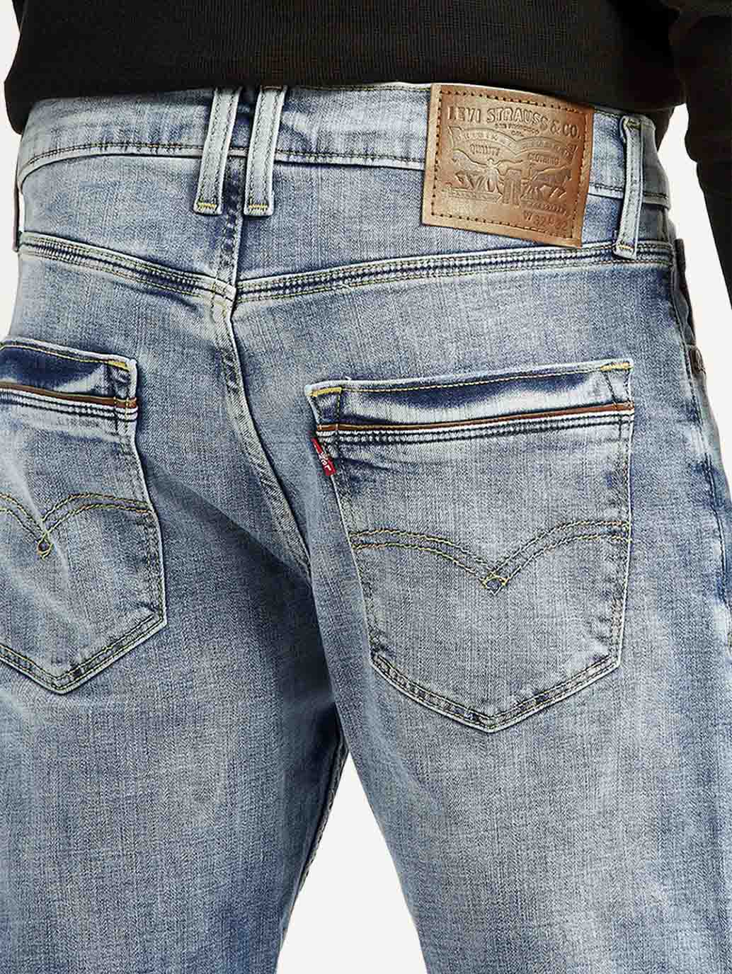 Men's 512 Light Blue Slim Tapered Fit Mid Rise Jeans
