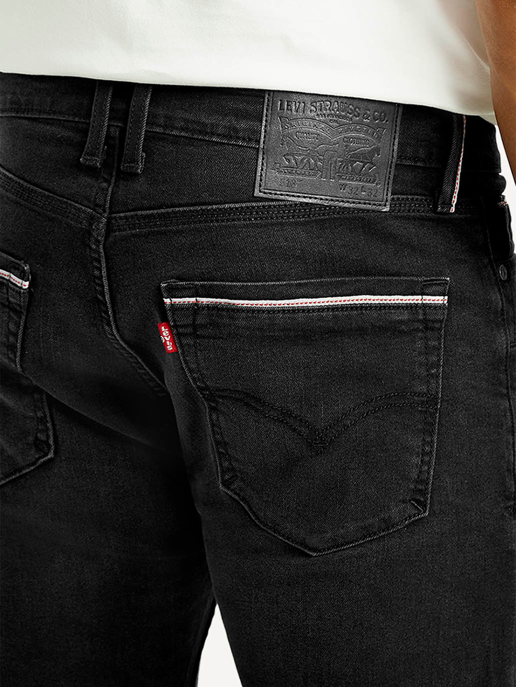 Men's 513 Black Slim Straight Fit Mid Rise Jeans