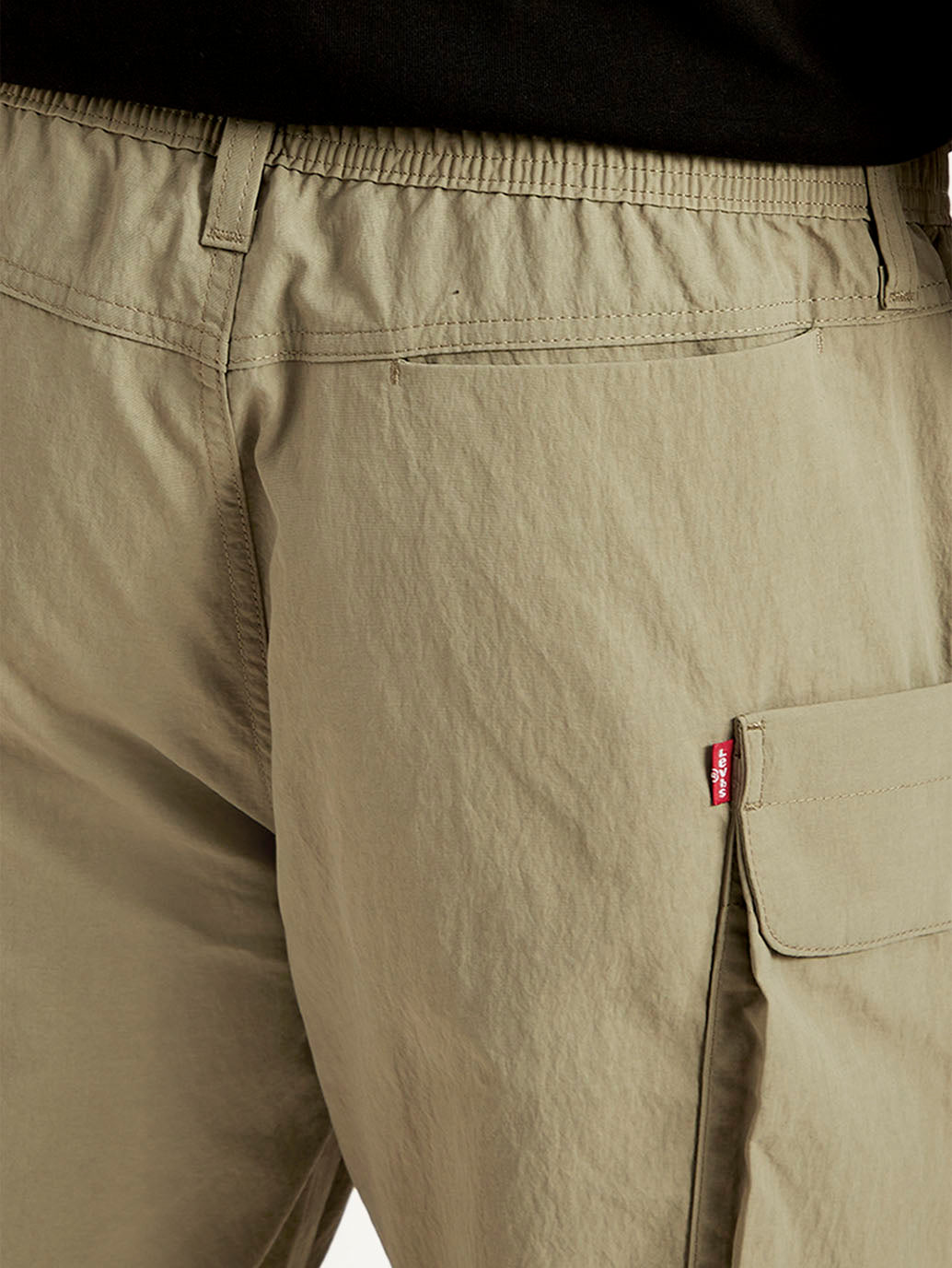 Men's Khaki Authentic Straight Fit Cargo Trousers