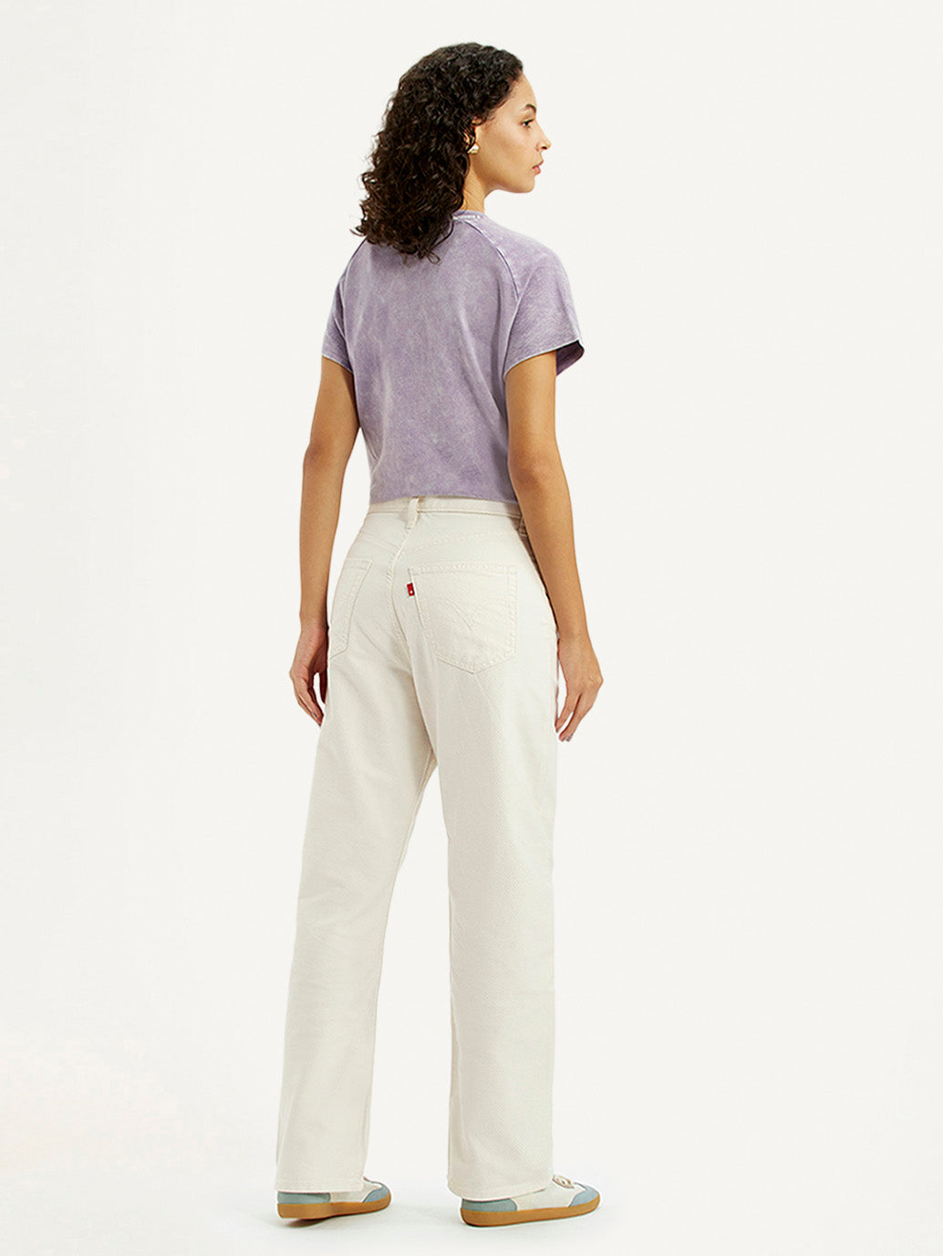 Women's Off White Ribcage Straight Fit High Rise Jeans