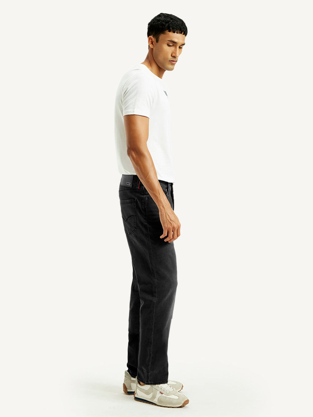 Men's Redloop 541 Black Athletic Tapered Fit Mid Rise Jeans