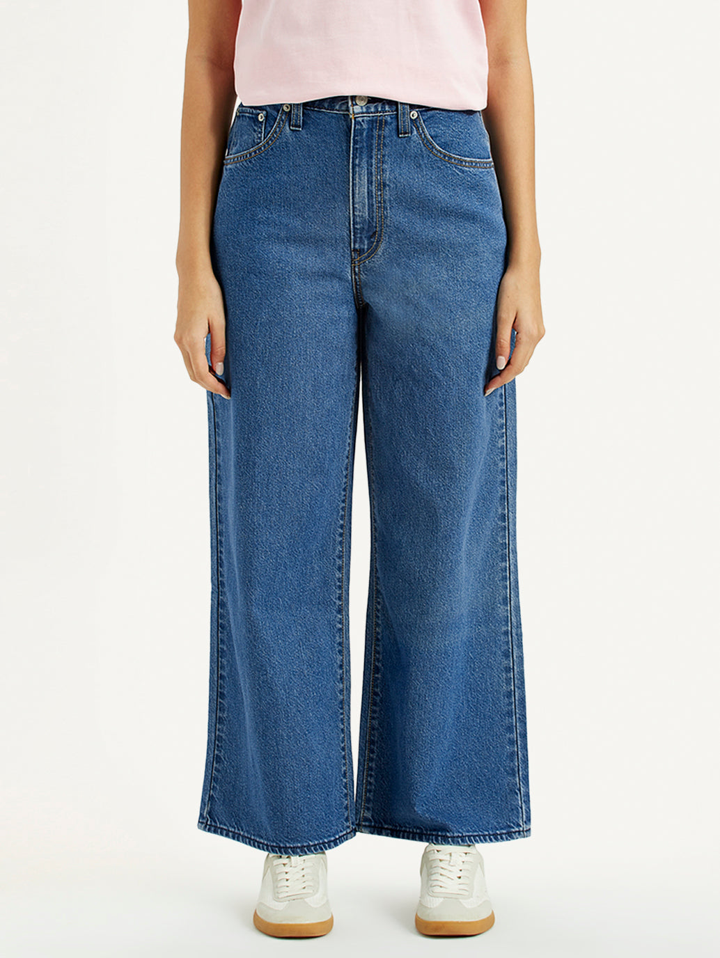 Women's Cinch 94 Med Indigo Baggy Fit Mid Rise Jeans