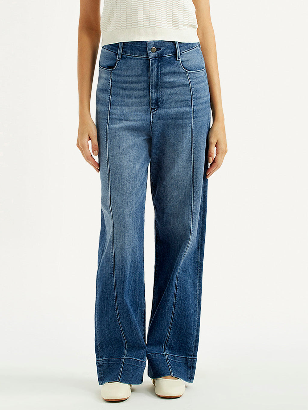 Women's Redloop Blue Loose Fit High Rise Jeans
