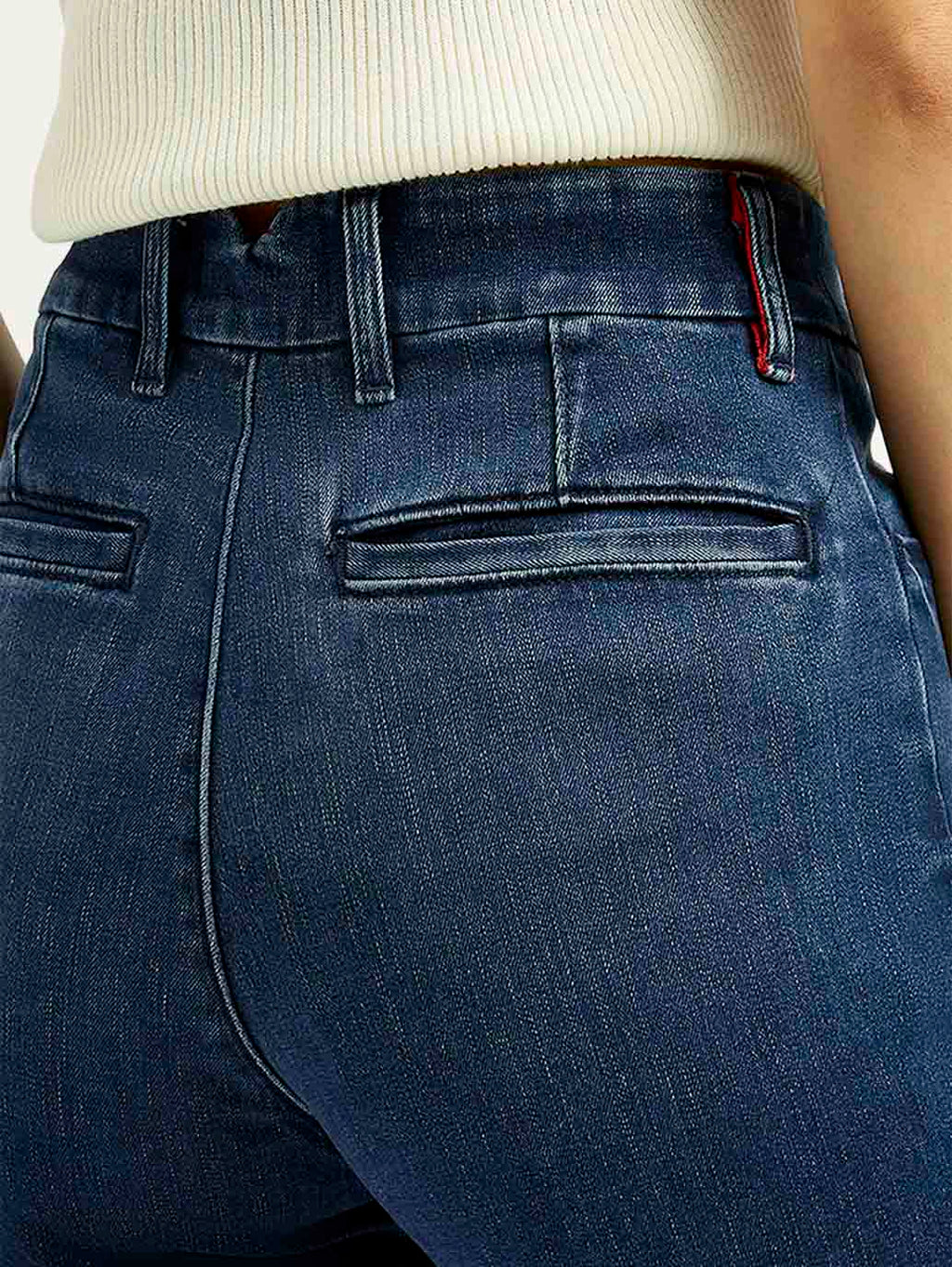 Women's Redloop Dark Blue Ribcage Straight Fit High Rise Jeans