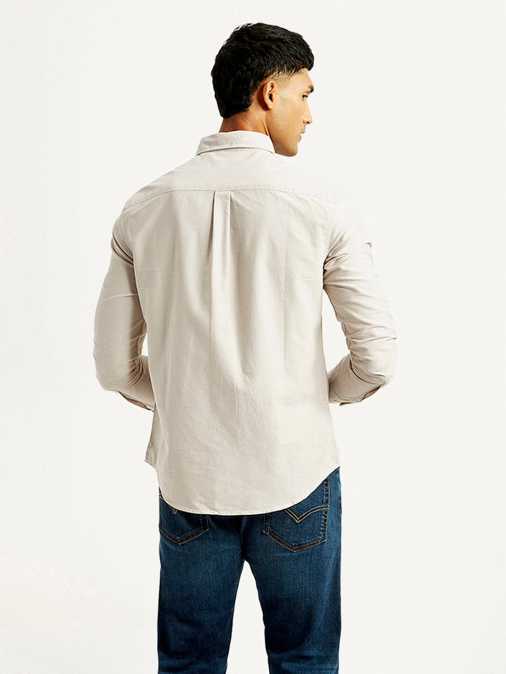 Men's Solid Slim Fit Oxford Shirt