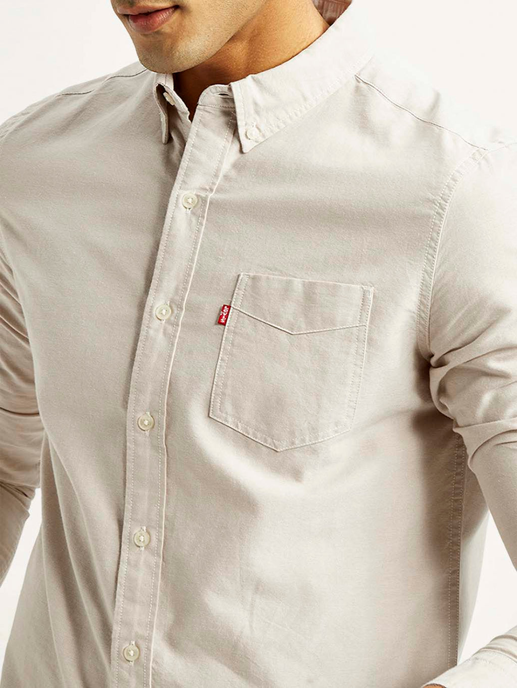 Men's Solid Slim Fit Oxford Shirt
