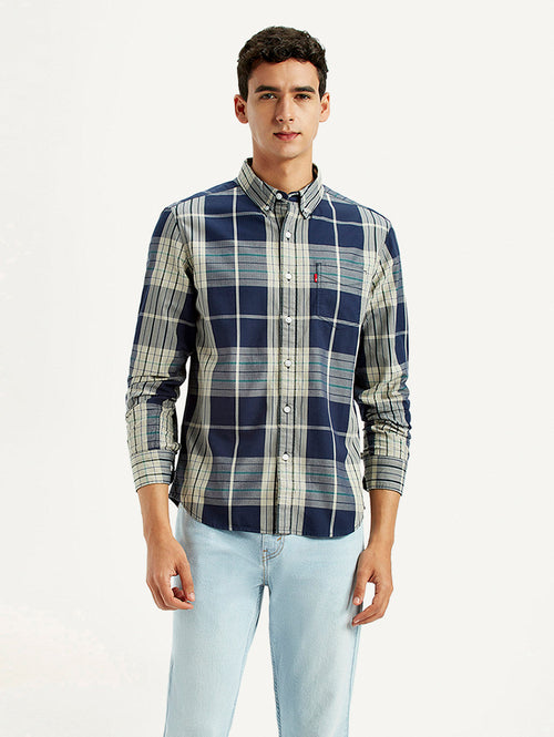 Men's Checkered Multi Color Slim Fit Shirt