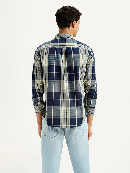 Men's Checkered Multi Color Slim Fit Shirt