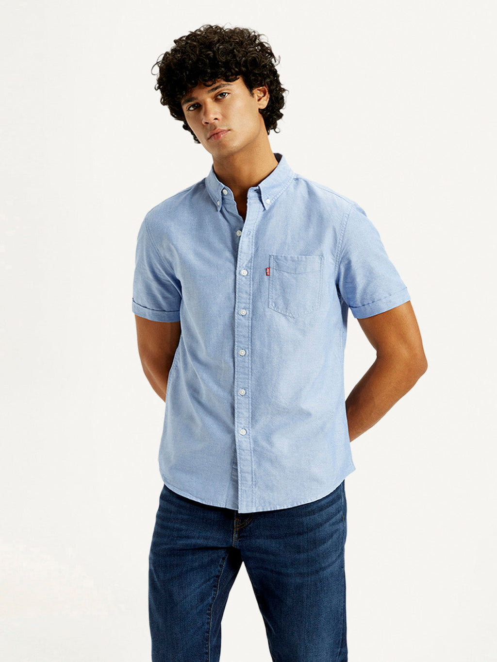 Men's Solid Slim Fit Oxford Shirt