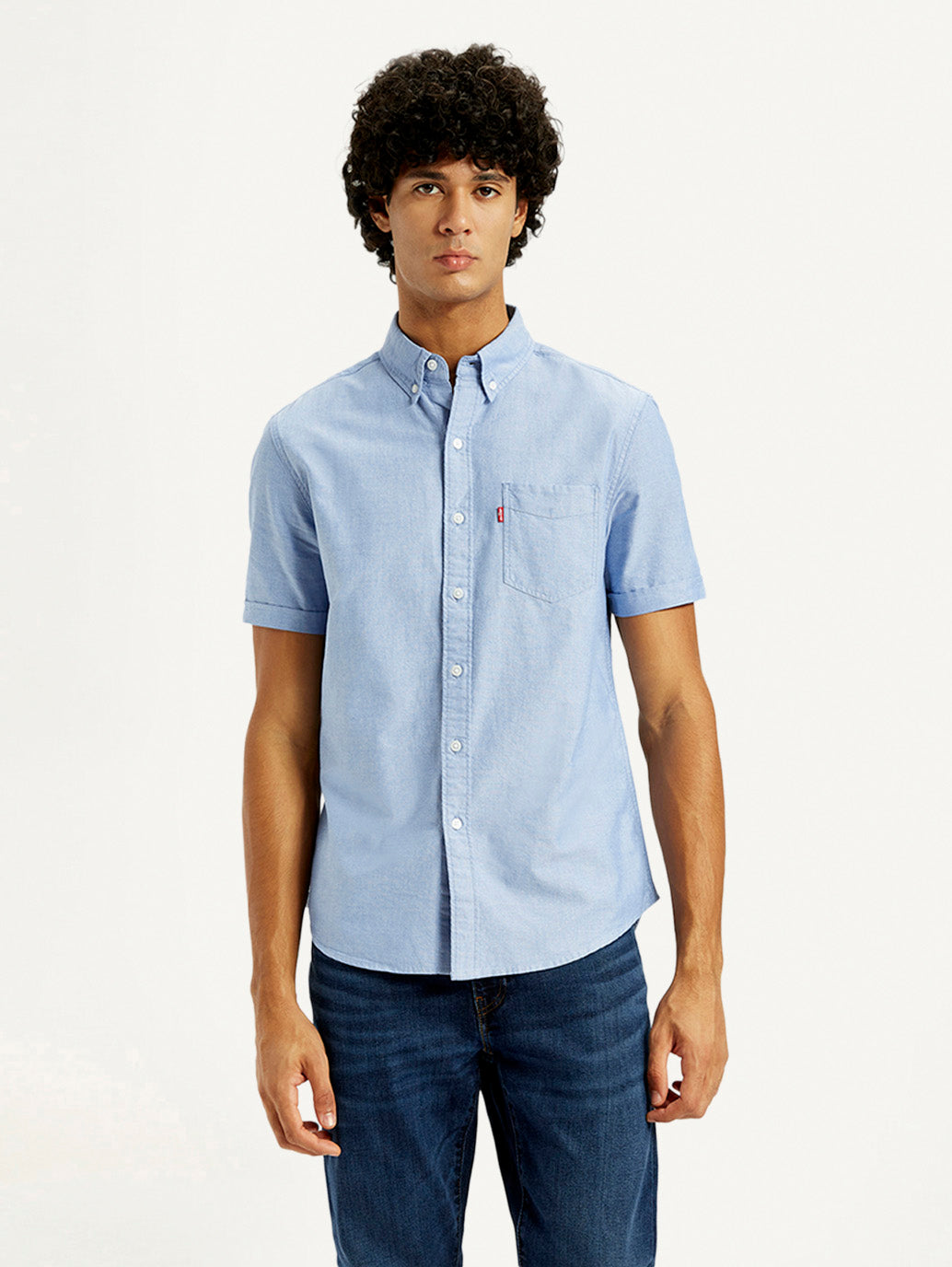 Men's Solid Slim Fit Oxford Shirt