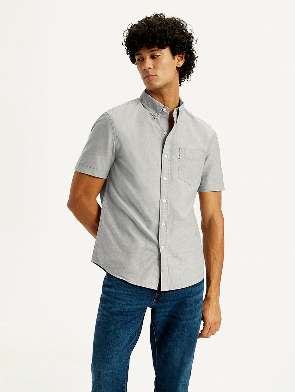 Men's Solid Slim Fit Oxford Shirt