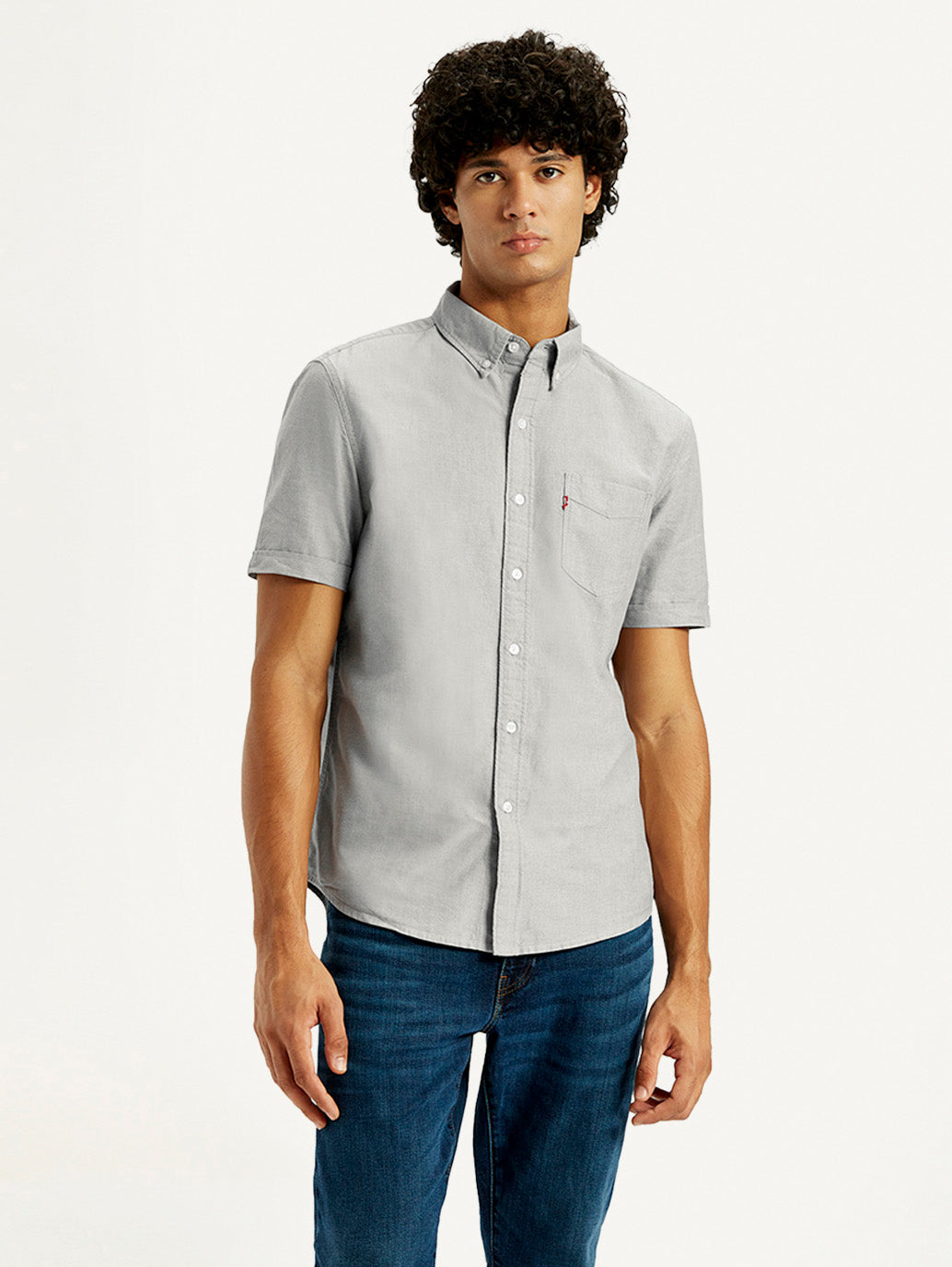 Men's Solid Slim Fit Oxford Shirt