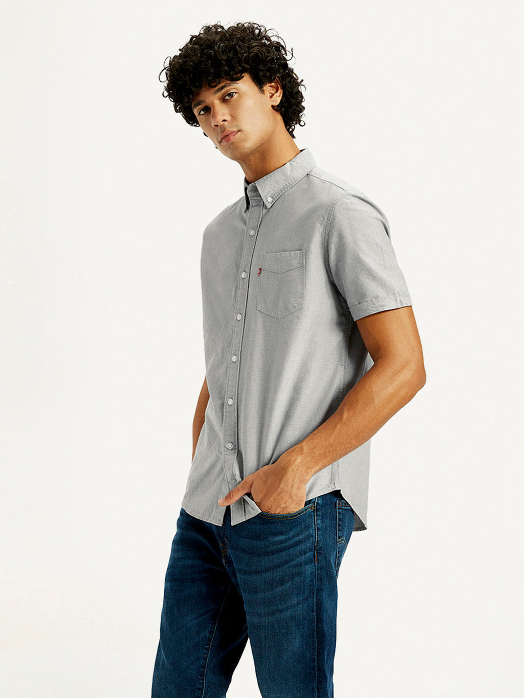 Men's Solid Slim Fit Oxford Shirt